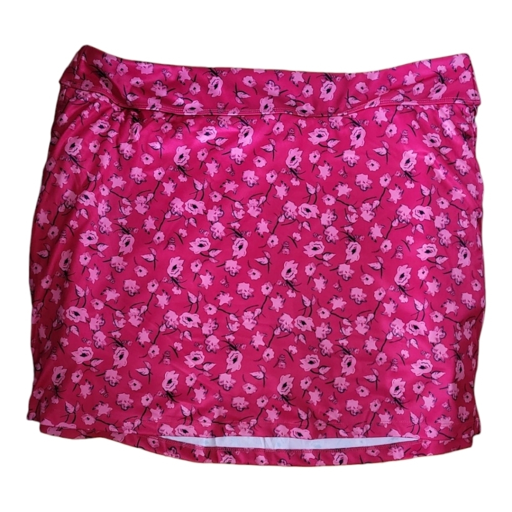 Greg Norman Woman Floral Pink Athletic Skort Size XL New.